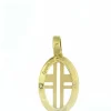 Pendentif - croix italienne moderne en or jaune