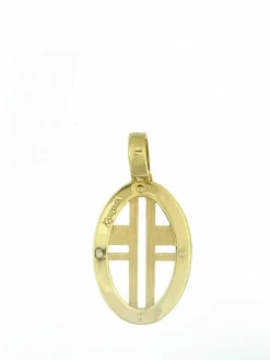 Pendentif - croix italienne moderne en or jaune