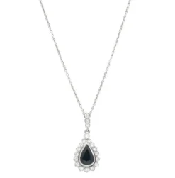 PENDENTIF - DIAMANTS & SAPHIR