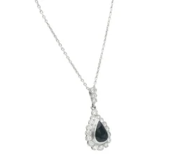 PENDENTIF - DIAMANTS & SAPHIR