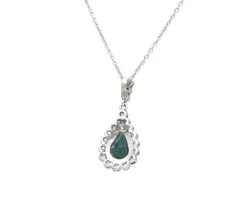 PENDENTIF - DIAMANTS & SAPHIR