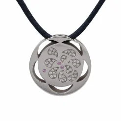 Pendentif Léon Hatot Or gris Diamants