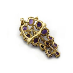 Pendentif - Or, améthystes et diamants