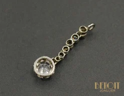 Pendentif 1930 or blanc et diamants