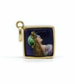 Pendentif - Or Et Email
