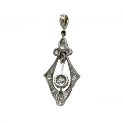 Pendentif - Or, platine et diamants