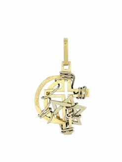Pendentif 2 ors Max Cartier Les Trois Religions