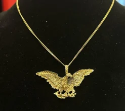 Pendentif aigle or jaune