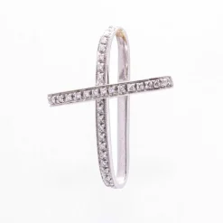 Pendentif ALFIERI CROIX DE SAINT JEAN Or blanc Diamants