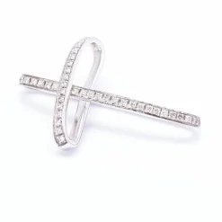 Pendentif ALFIERI CROIX DE SAINT-JEAN Or blanc Diamants