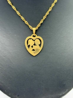 Pendentif amoureux de Peynet et sa chaine en or
