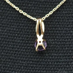Pendentif améthyste or jaune
