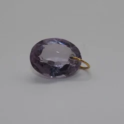 Pendentif Améthyste pourpre ovale