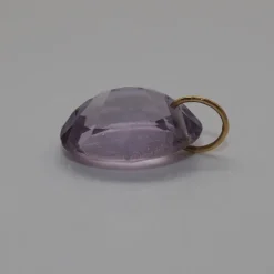 Pendentif Améthyste pourpre ovale