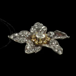 Pendentif ancien fleur diamants