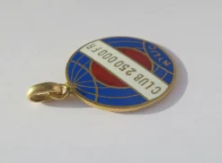 Pendentif ancien globe terrestre New York Life insurance Company émail