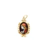 Pendentif ancien émaux de Limoges or jaune