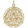 Pendentif ancien or et perles fines