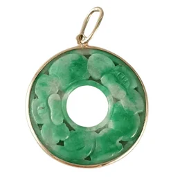 PENDENTIF ANCIEN PI JADE JADEITE