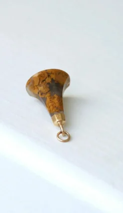 Pendentif ancien sceau or rose et agate