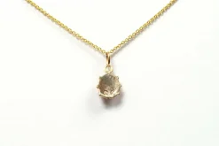 Pendentif années 70 or jaune serti d'émail