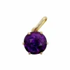 Pendentif antique or jaune améthyste 1,60 carats serti griffes (circa 1900)
