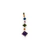 Pendentif Arlequin Améthyste Rubis Diamants