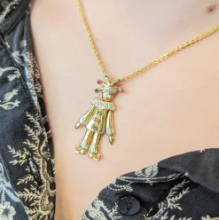 Pendentif Arlequin or jaune