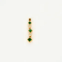 Pendentif Arlequin Tsavorite