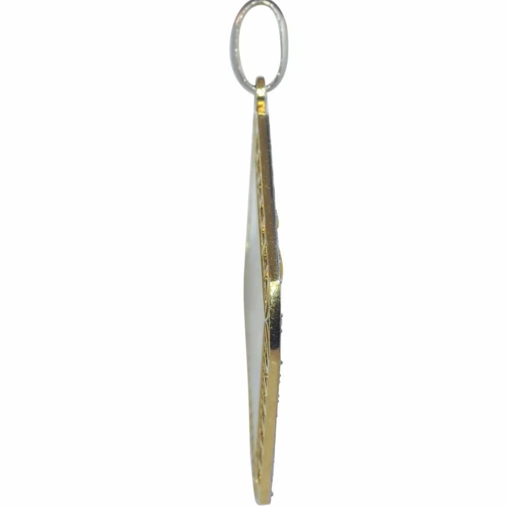 Pendentif Art déco diamants et émeraudes