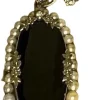 Pendentif Art Déco, Onyx, diamant & perles sur or 14 carats