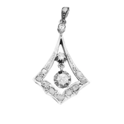 Pendentif Art déco, platine et diamants