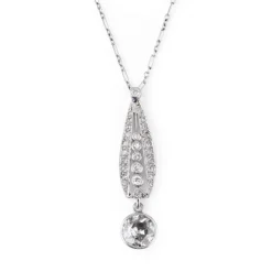 Pendentif Art Déco Platine Diamants
