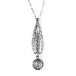 Pendentif Art Déco Platine Diamants