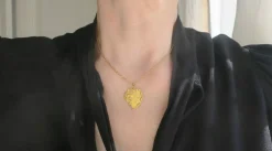 Pendentif Art Nouveau 1905 cœur rocaille