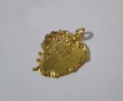 Pendentif Art Nouveau 1905 cœur rocaille