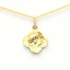 Pendentif Art Nouveau en or jaune 18 carats serti de perles