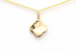 Pendentif Art Nouveau en or jaune 18 carats serti de perles