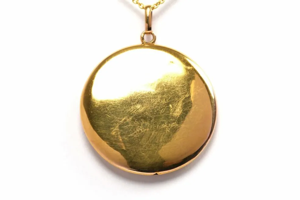 Pendentif Art Nouveau or jaune, perles et rubis