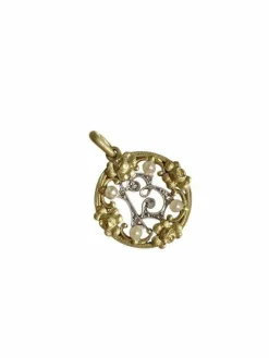 Pendentif Art Nouveau porte bonheur 