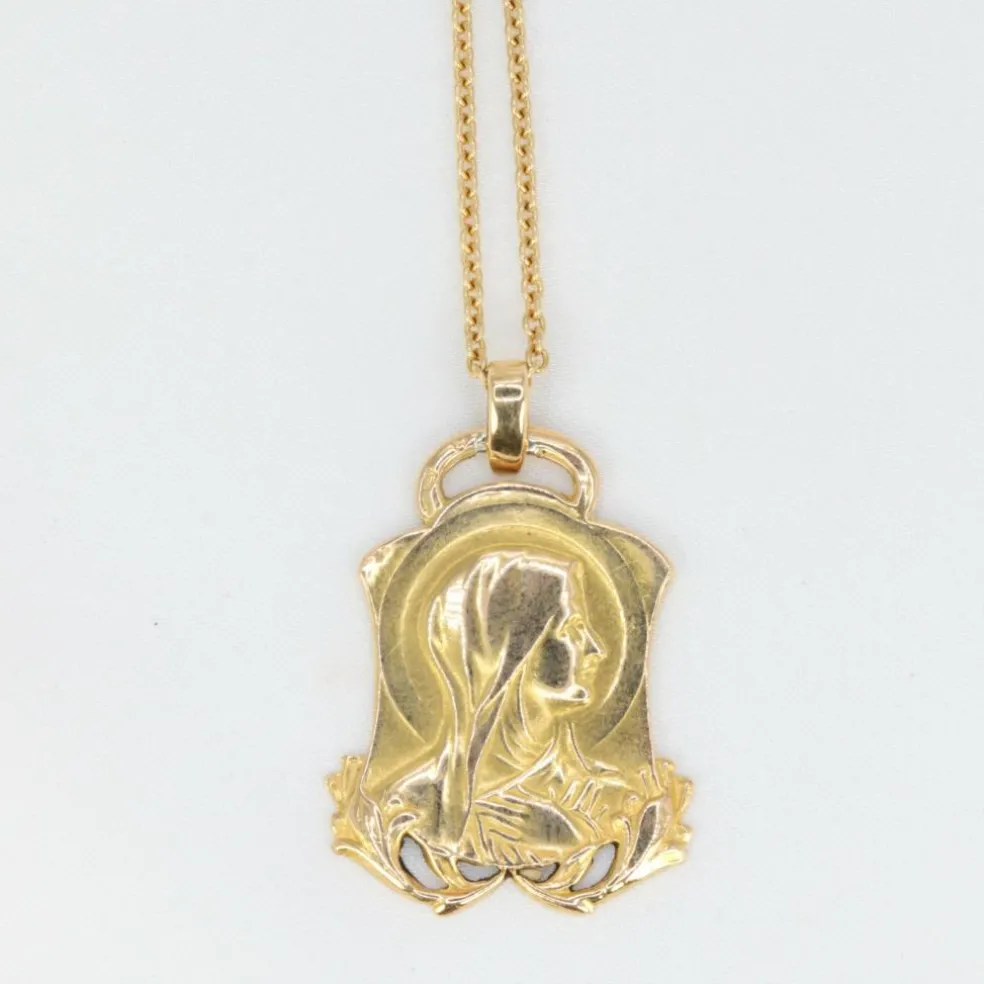 Pendentif Art-Nouveau en or jaune