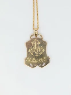 Pendentif Art-Nouveau en or jaune