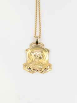 Pendentif Art-Nouveau en or jaune