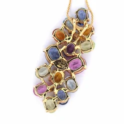PENDENTIF avec COLLIER en OR JAUNE 18 KT - SIGNÉ ''TREA''