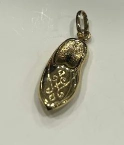 Pendentif babouche or jaune
