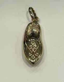 Pendentif babouche or jaune