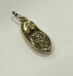 Pendentif babouche or jaune