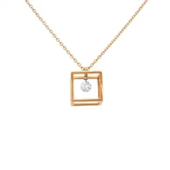 Pendentif Barro or rose diamant