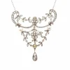 Pendentif Belle Epoque diamants et perles fines