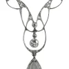 Pendentif Belle Époque en platine, perle fine et brillants